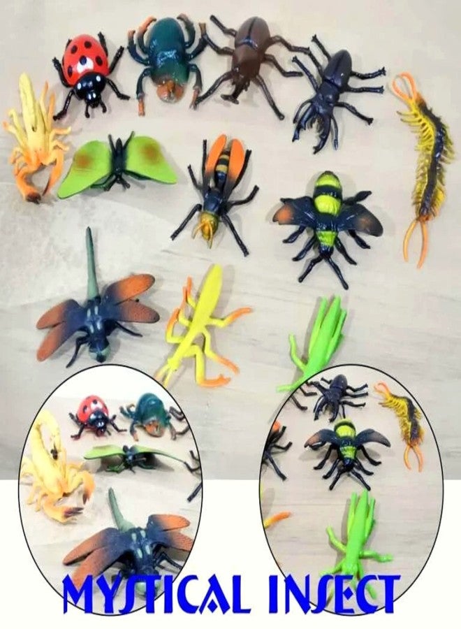 Mallexo مجموعة ألعاب حشرات حيوانات الغابة من ماليكسو للأطفال، حجم كبير، 12 قطعة، تشمل مجسمات النمل والزواحف والفراشات والصراصير، هدية مثالية للأولاد والبنات في أعياد ميلادهم، ألعاب حشرات مطاطية تعليمية وترفيهية. - Image 3